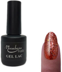 Moonbasanails Gel lac 6ml #310 Roșu de catifea sclipici