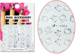 Moonbasanails Abtibild efect acril Y-036-S Silver Hello Kitty
