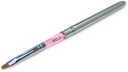 Moonbasanails Pensula metalica plata pt. gel Z008-2 roz