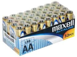 Maxell Maxell: Alkáli ceruzaelem 1.5V AA LR6 32db fóliás csomagolásban (731311)
