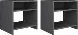 vidaXL Noptiere, 2 buc. , gri, 40 x 30 x 40 cm, PAL (800014)
