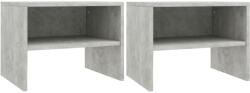vidaXL Noptiere, 2 buc. , gri beton, 40 x 30 x 30 cm, PAL (800072)