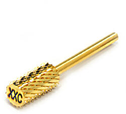 Moonbasanails Cap de carbură pentru măcinarea artificială a unghiilor #004-XXC cilindru de aur