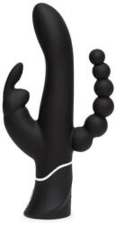 Happy Rabbit Vibrator Iepuras Happy Rabbit Triplu Negru - vibra Vibrator
