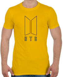 printfashion BTS kontúr - Férfi póló - Sárga (5797932)