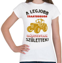 printfashion Traktoros szülinapja március - Női póló - Fehér (5749034)