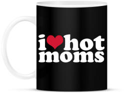 printfashion i love hot moms - Bögre - Fekete (5744564)