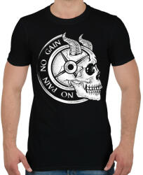 printfashion No Pain No Gain - Férfi póló - Fekete (1008546)