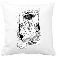 printfashion french bulldog - Párnahuzat, Díszpárnahuzat - Fehér (287107)