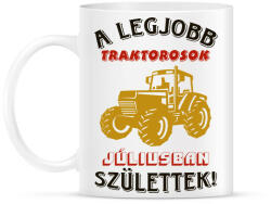 printfashion Traktoros szülinapja július - Bögre - Fehér (5750559)