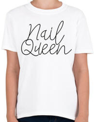 printfashion Nail Queen - Műkörmös design - Gyerek póló - Fehér (5755134)