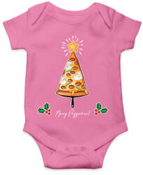 printfashion Merry Pizzamas pizzalapáttal fehér - Baba Body - Rózsaszín (5765749)