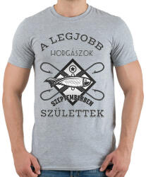 printfashion Horgász szeptember - Férfi póló - Sport szürke (5731640)