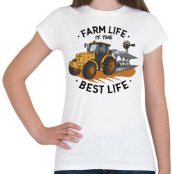 printfashion Farm - trakrtor - a legjobb életmód - Női póló - Fehér (5711999)