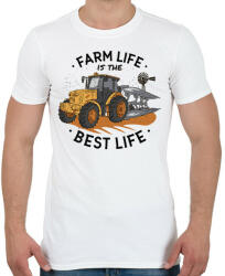 printfashion Farm - trakrtor - a legjobb életmód - Férfi póló - Fehér (5711905)