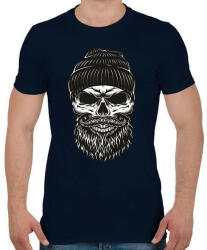 printfashion Koponya - Férfi póló - Sötétkék (5781883)