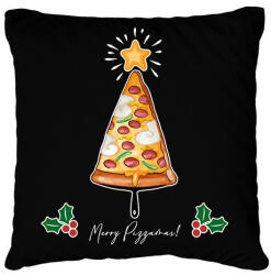 printfashion Merry Pizzamas pizzalapáttal fehér - Párnahuzat, Díszpárnahuzat - Fekete (5765717)