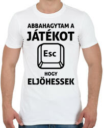 printfashion Abbahagytam a játékot, hogy eljöhessek - Férfi póló - Fehér (5785336)