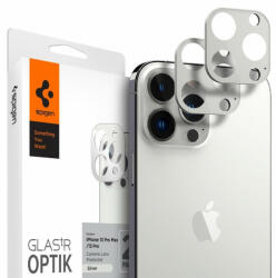 Spigen Folie protectie camera SPIGEN OPTIK. TR CAMERA PROTECTOR 2-PACK IPHONE 13 Pro / 13 Pro Max Silver