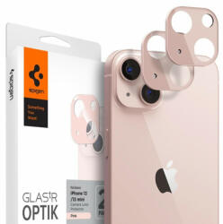 Spigen Folie protectie camera SPIGEN OPTIK. TR CAMERA PROTECTOR 2-PACK IPHONE 13 Mini / 13 Pink
