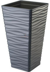 Decoration & Design Kaspó SAHARA slim szögletes álló 35 műanyag 34x64 cm antracit (FP3960014)
