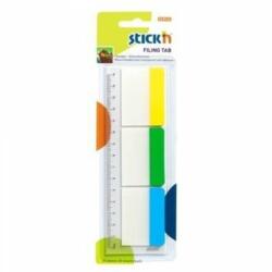 Hopax Stick index plastic transp. cu margine color 37 x 50 mm, 3 x 10file/set, Stick"n - 3 culori neon