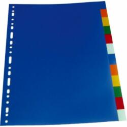 Optima Separatoare plastic color, A4, 120 microni, 20 culori/set, Optima