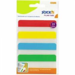 Hopax Stick index plastic transp. cu margine color 38 x 76 mm, 4 x 20 file/set, Stick"n - 4 culori neon