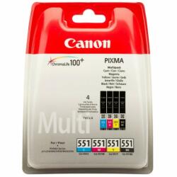 Canon Pachet Cartuse Cerneala Original Canon CLI-551B+C+M+Y Multipack 28 ml si pix Schneider