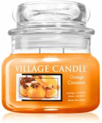 Village Candle Orange Cinnamon lumânare parfumată (Glass Lid) 262 g