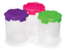 Sistema Plastics Set 3 cutii alimente plastic colorat Sistema Knick Knack To Go 138 ml (21128)