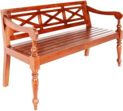 vidaXL Bancă Batavia, maro închis, 123 cm, lemn masiv mahon (337079)