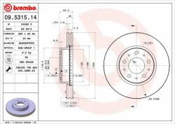 BREMBO Disc frana BREMBO 09.5315. 14
