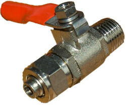 Főelzáró golyóscsap 1/4" KM x 3/8