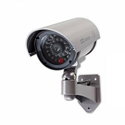 Nedis Biztonsági Kamera Utánzat, álkamera IP44 | Elemes Áramellátás | Kültéri | Fali tartóval együtt | Szürke (DUMCB40GY)