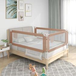 vidaXL Balustradă de protecție pat copii, gri taupe, 180x25 cm, textil (10222)