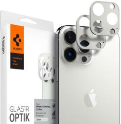 Spigen iPhone 13 Pro / 13 Pro Max Spigen Optik. TR 2x kameralencsevédő 9H üveg ezüst (AGL04033)