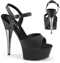 Pleaser CAPTIVA fekete/króm platform szandál. 41-es - diamondsexshop