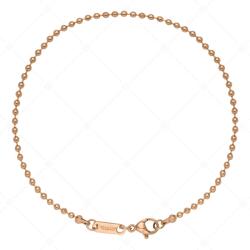 BALCANO - Ball Chain / Nemesacél bogyós bokalánc 18K rozé arany bevonattal - 2 mm / 24 cm