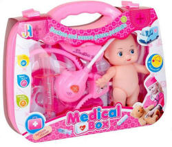 Magic Toys Pink orvosi szett babával és kiegészítőkkel bőröndben (MKL446243)