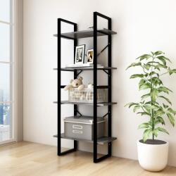 vidaXL Bibliotecă cu 4 rafturi, gri, 60x30x140 cm, lemn masiv de pin (806444) Biblioteca