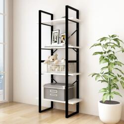vidaXL Bibliotecă cu 4 rafturi, alb, 60x30x140 cm, lemn masiv de pin (806443) Biblioteca
