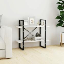 vidaXL Bibliotecă cu 2 rafturi, alb, 80x30x70 cm, lemn masiv de pin (806453) Biblioteca