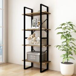 vidaXL Bibliotecă cu 4 rafturi, maro, 60x30x140 cm, lemn masiv de pin (806445) Biblioteca