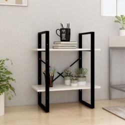 vidaXL Bibliotecă cu 2 rafturi, alb , 60x30x70 cm, lemn masiv de pin (806433) Biblioteca