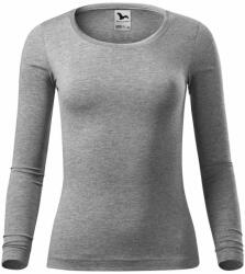 MALFINI Női hosszú ujjú póló Fit-T Long Sleeve - Sötétszürke melírozott | XL (1691216)
