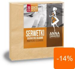 Anna Servetele Anna 33 X 33 cm 3 Straturi Somon Pastel 20 Bucati / Set (EXF-TD-EXF28779)