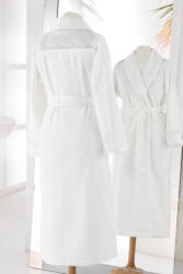 Soft Cotton QUEEN női fürdőköpeny + törölköző + fürdőlepedő + box L Vaj szín / Ecru