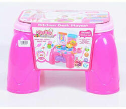 MK Toys Rózsaszín konyhai készlet hordozható tároló ülőkével (MKK240054)