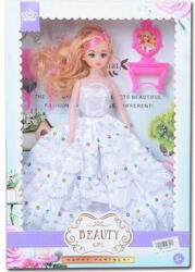 MK Toys Hercegnő baba fehér ruhában 30 cm (MKK139767)